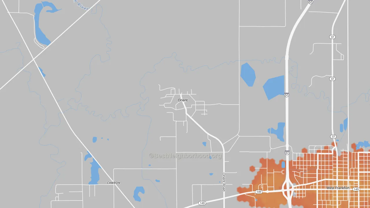 Bike Grade map of 62874, IL