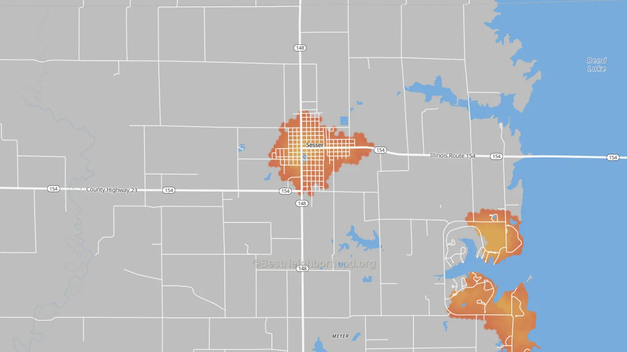 Bike Grade map of 62884, IL