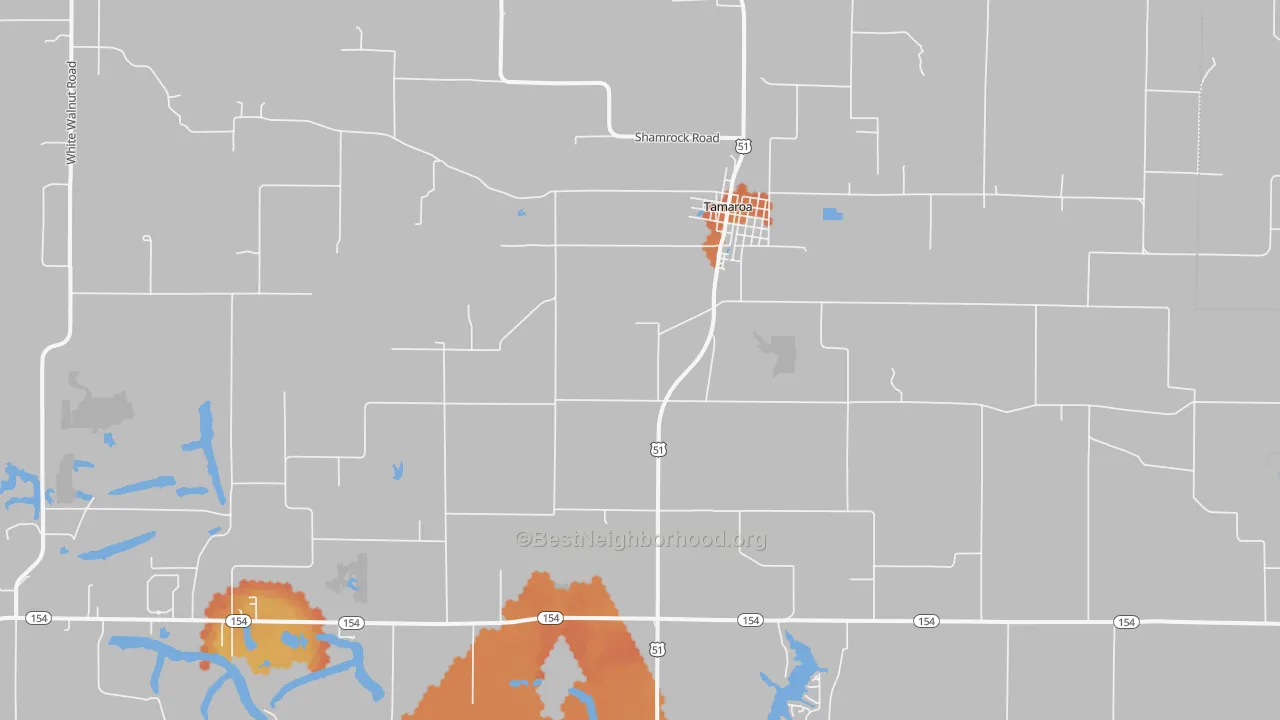 Bike Grade map of 62888, IL
