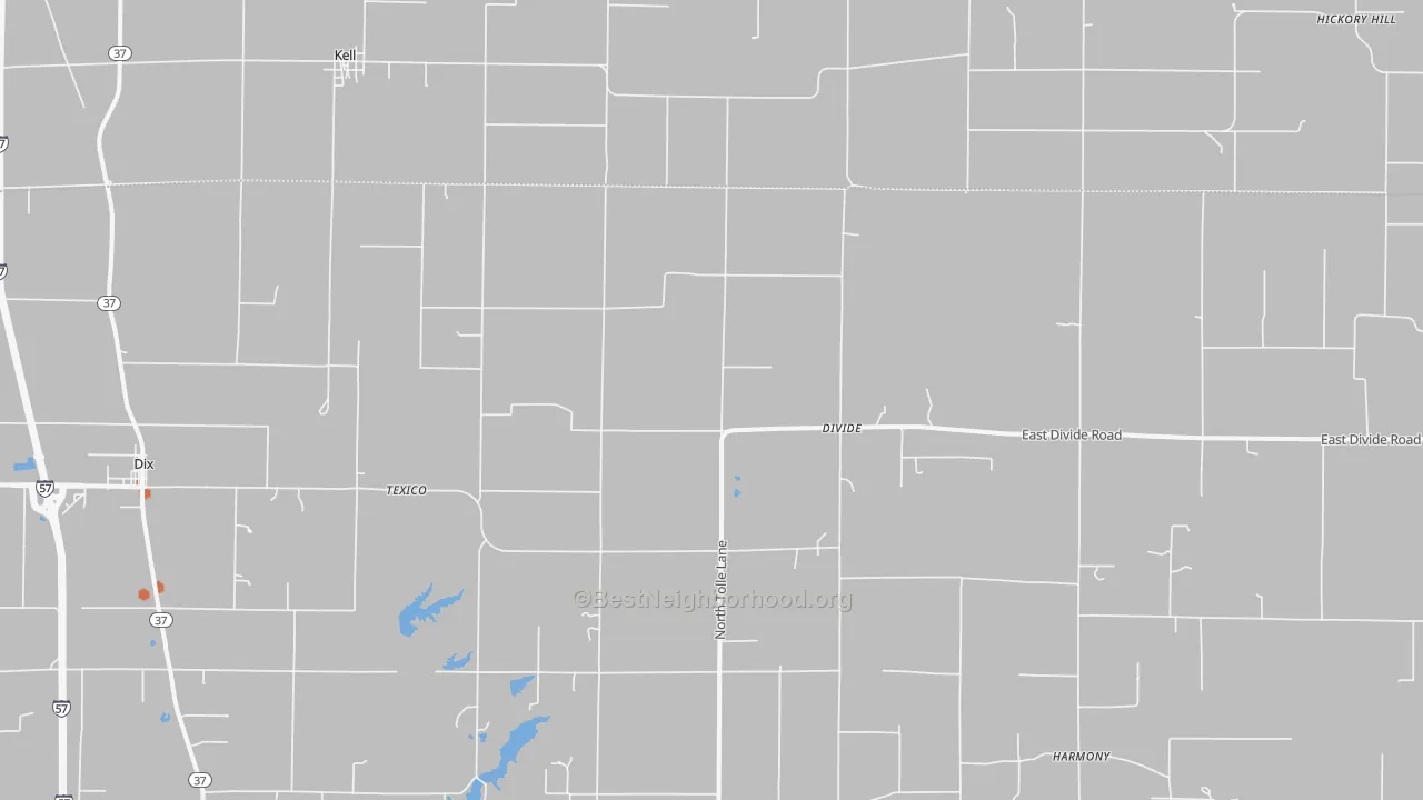 Bike Grade map of 62889, IL