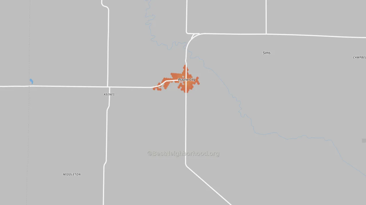 Bike Grade map of 62895, IL