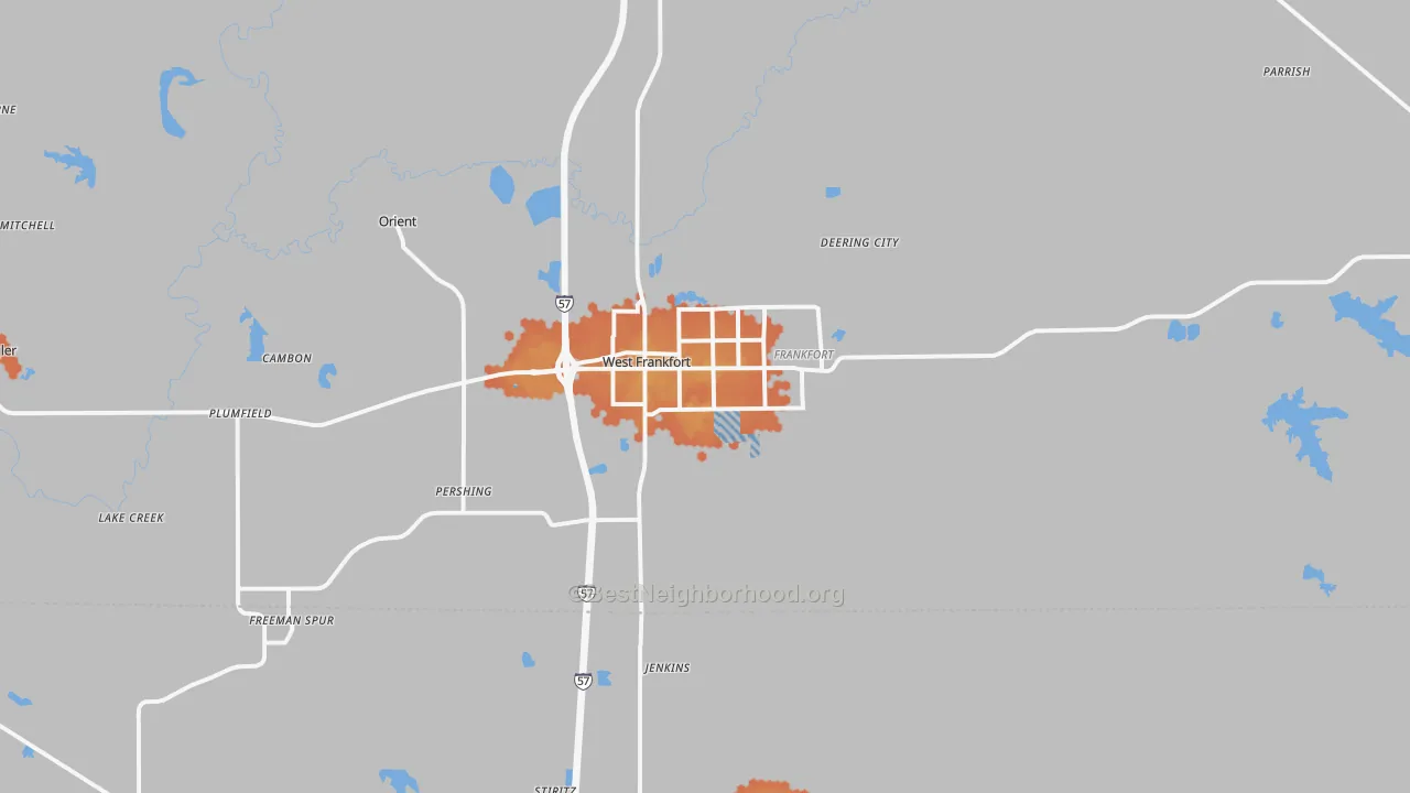 Bike Grade map of 62896, IL
