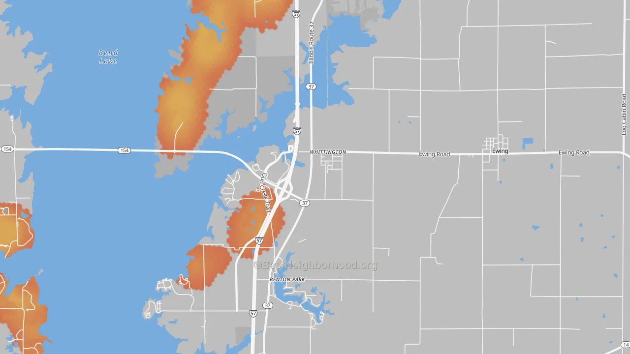 Bike Grade map of 62897, IL