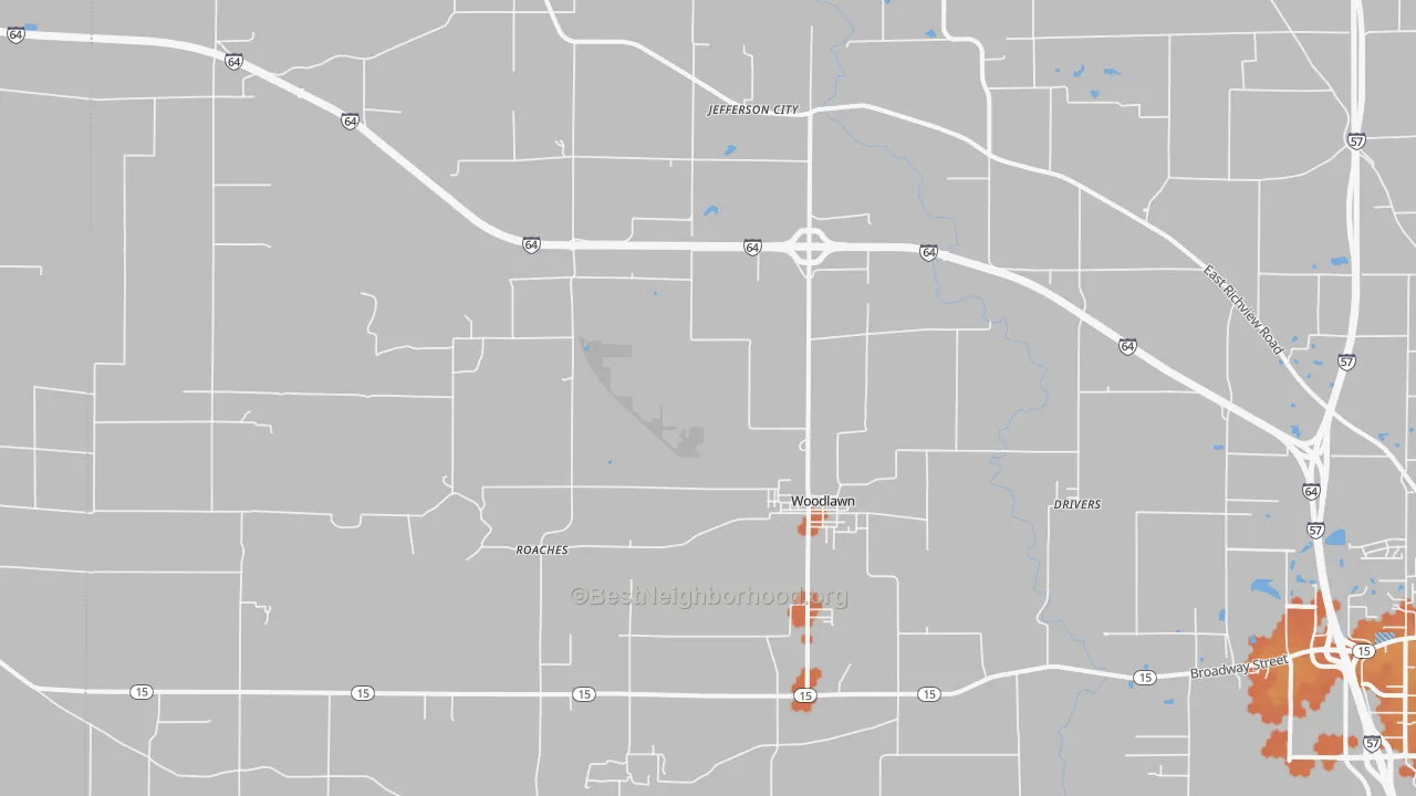 Bike Grade map of 62898, IL