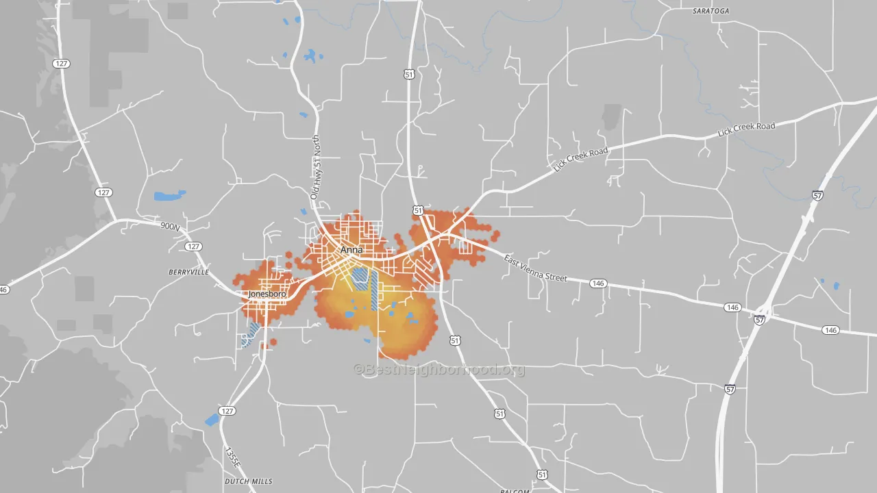 Bike Grade map of 62906, IL