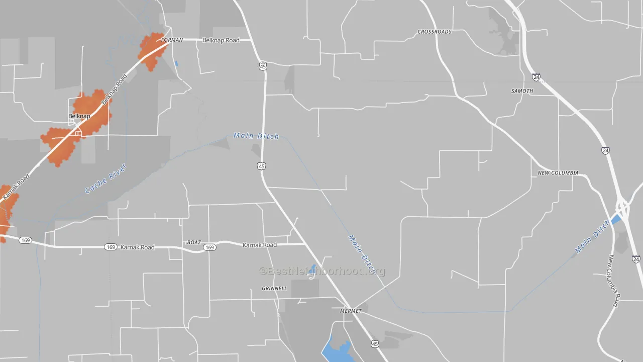 Bike Grade map of 62908, IL