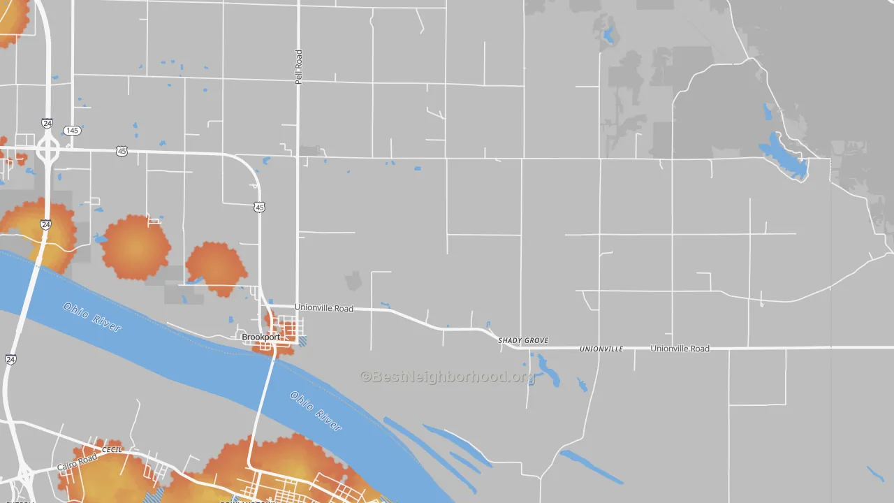 Bike Grade map of 62910, IL