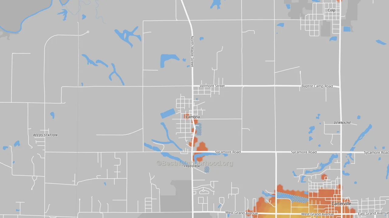 Bike Grade map of 62915, IL