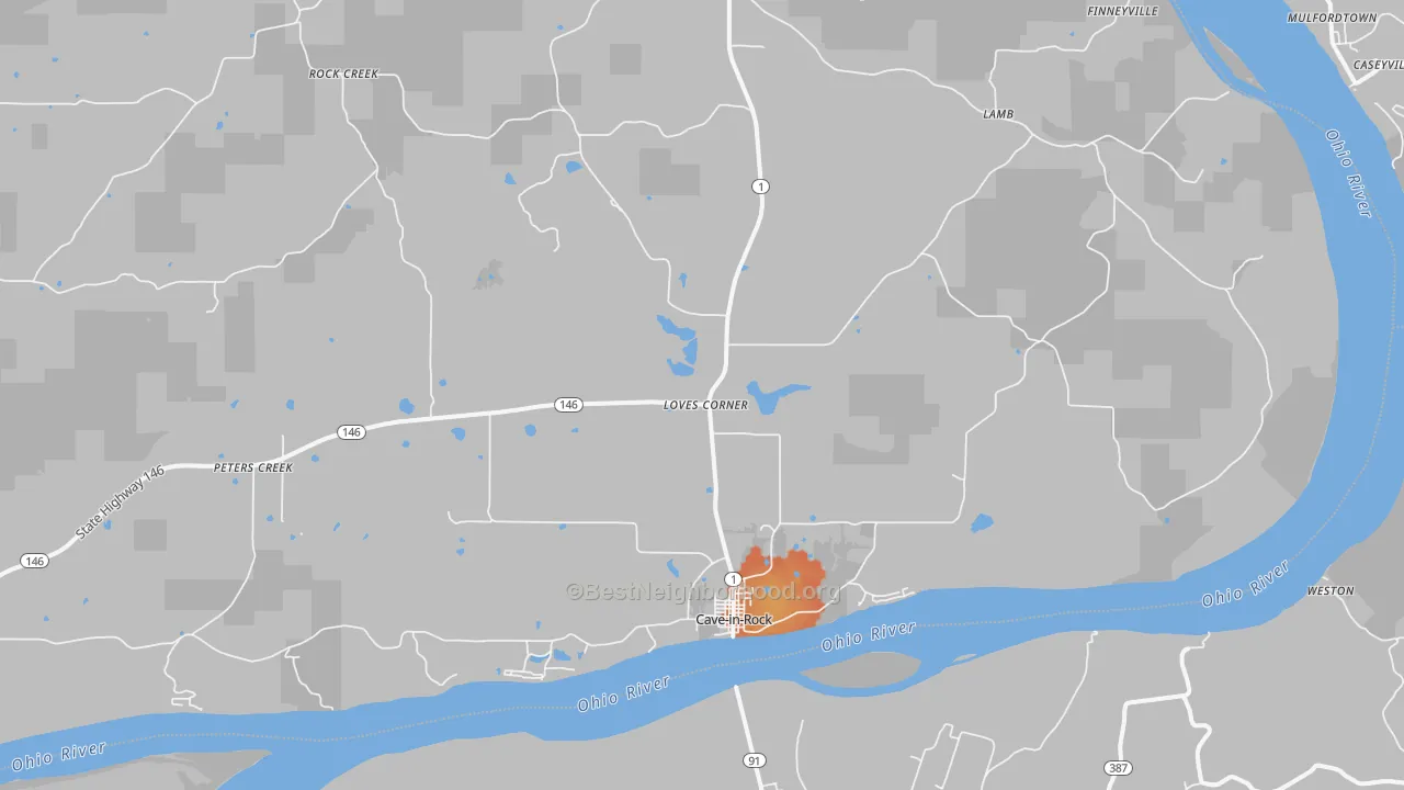 Bike Grade map of 62919, IL