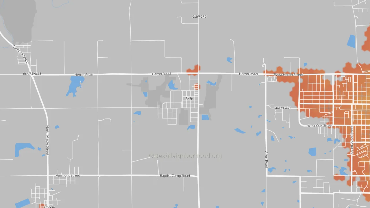 Bike Grade map of 62921, IL