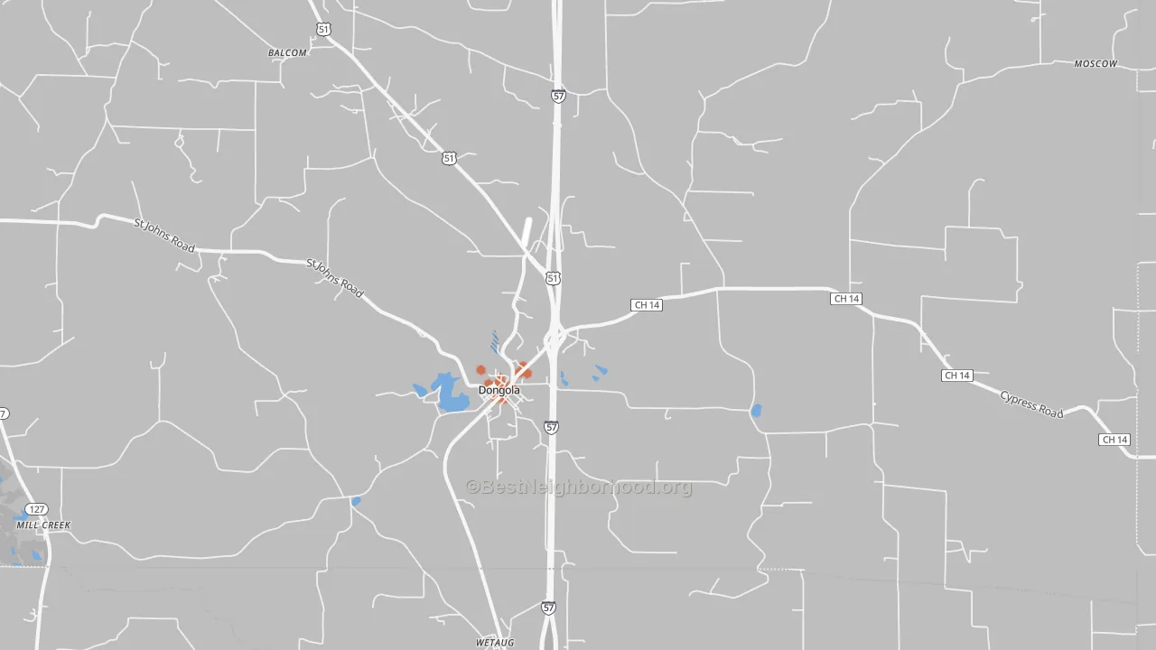 Bike Grade map of 62926, IL