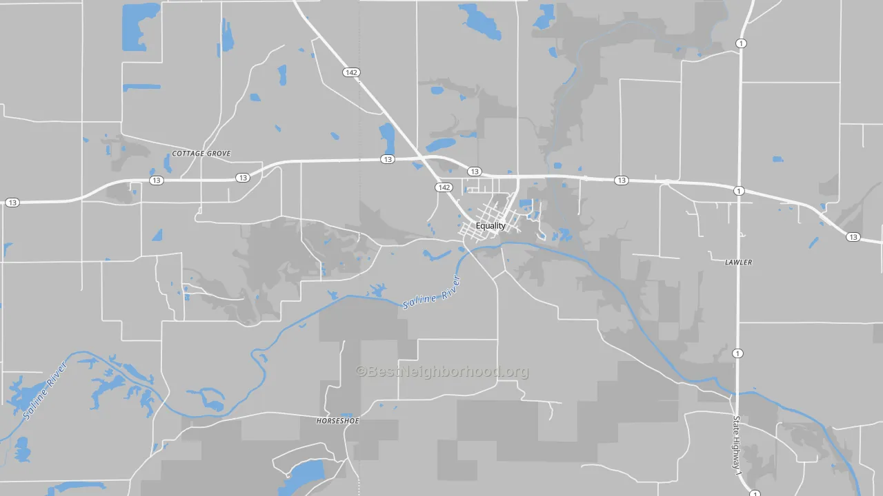 Bike Grade map of 62934, IL