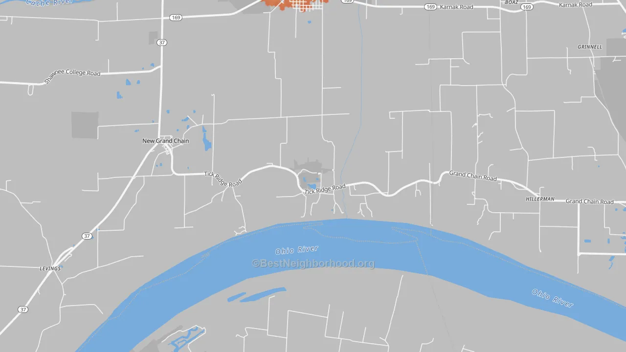 Bike Grade map of 62941, IL