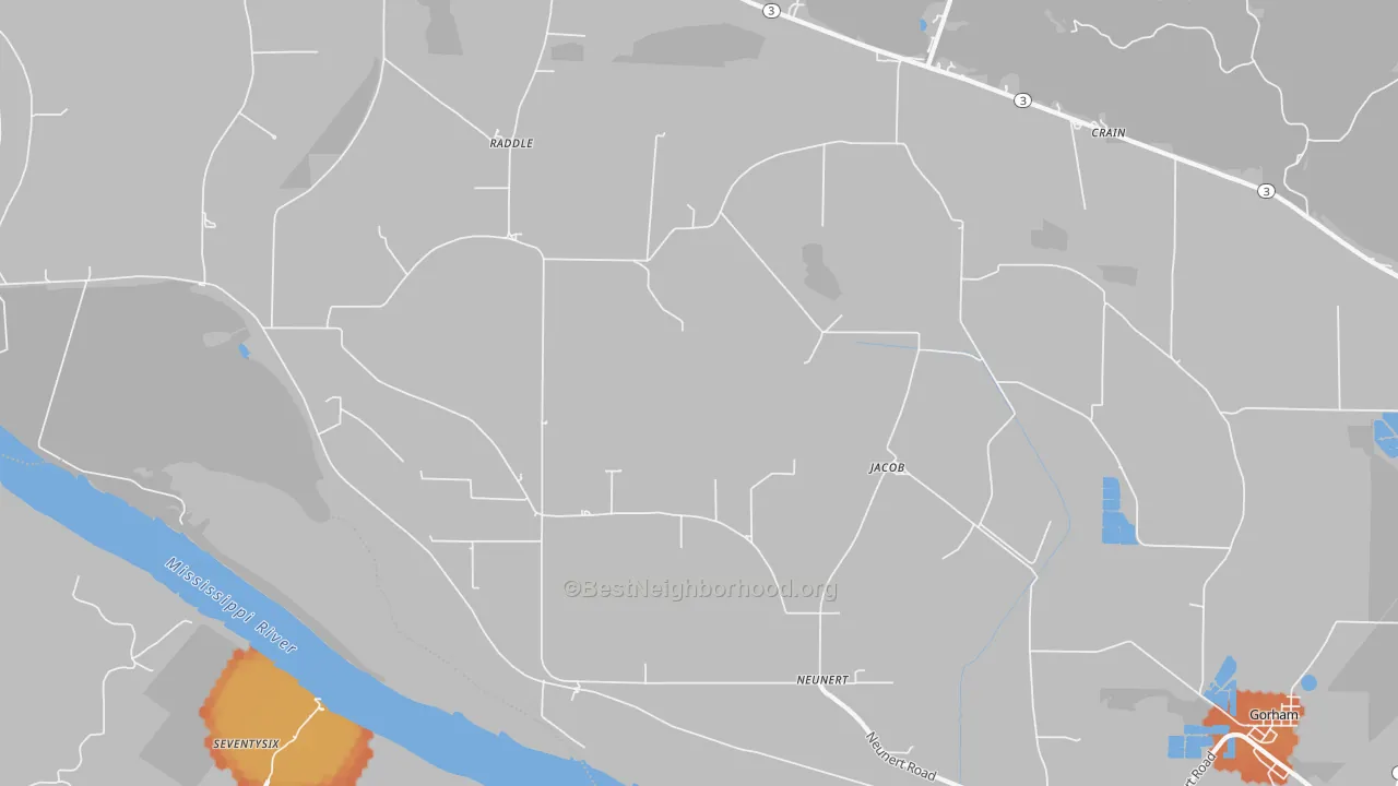 Bike Grade map of 62950, IL