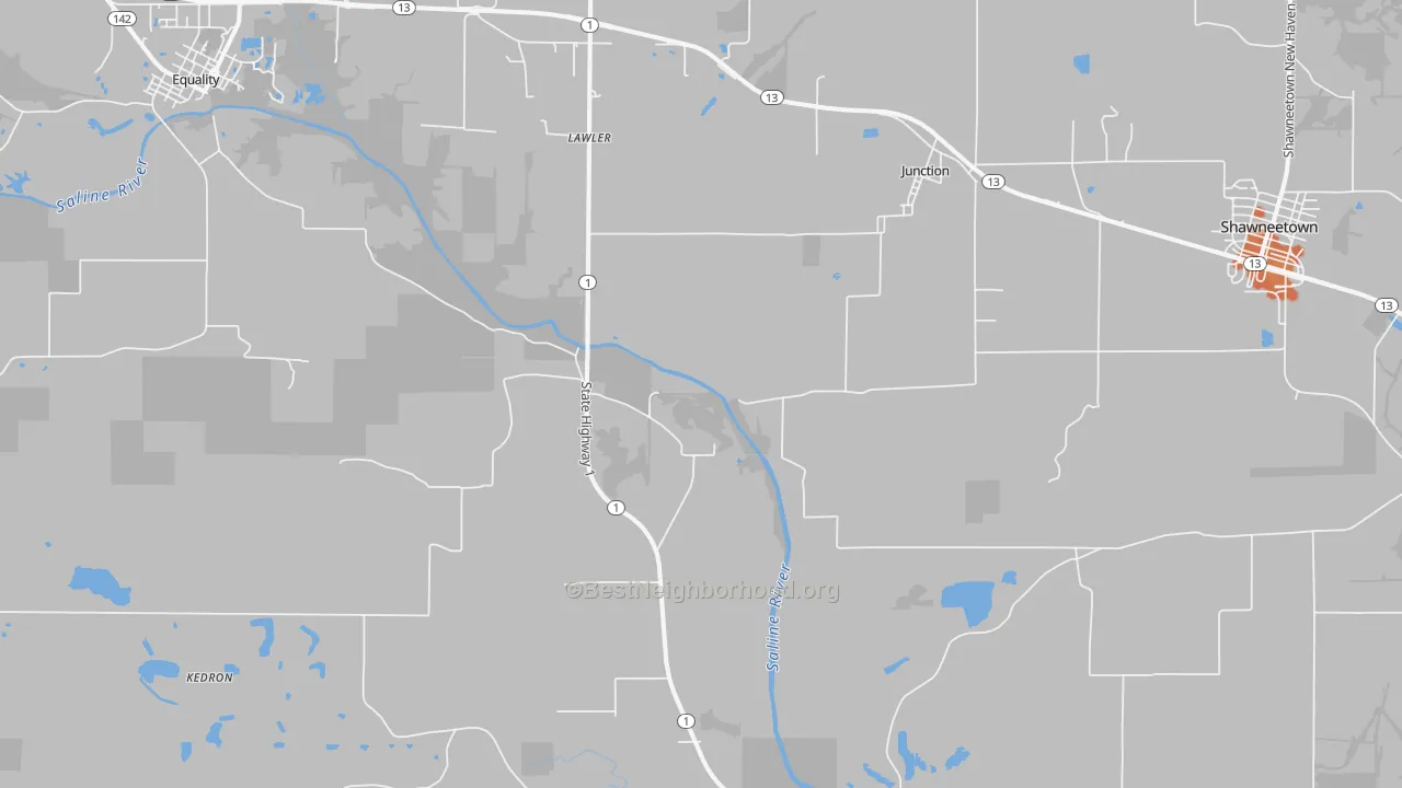 Bike Grade map of 62954, IL