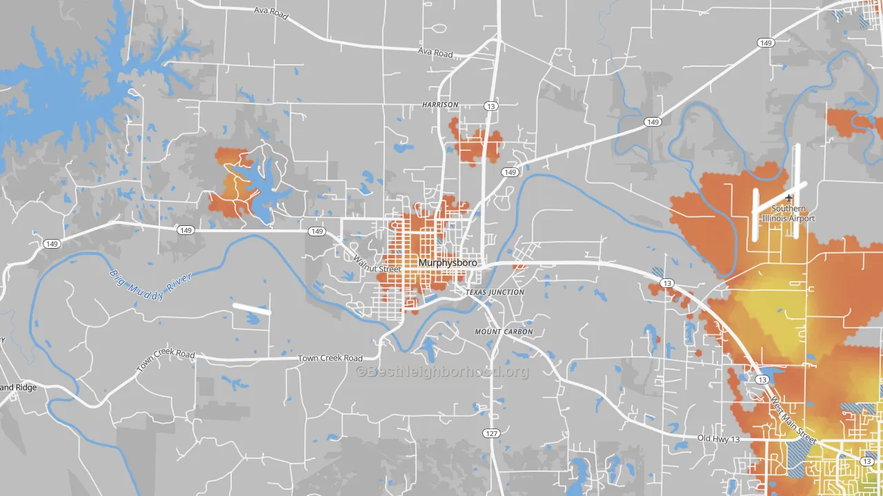 Bike Grade map of 62966, IL