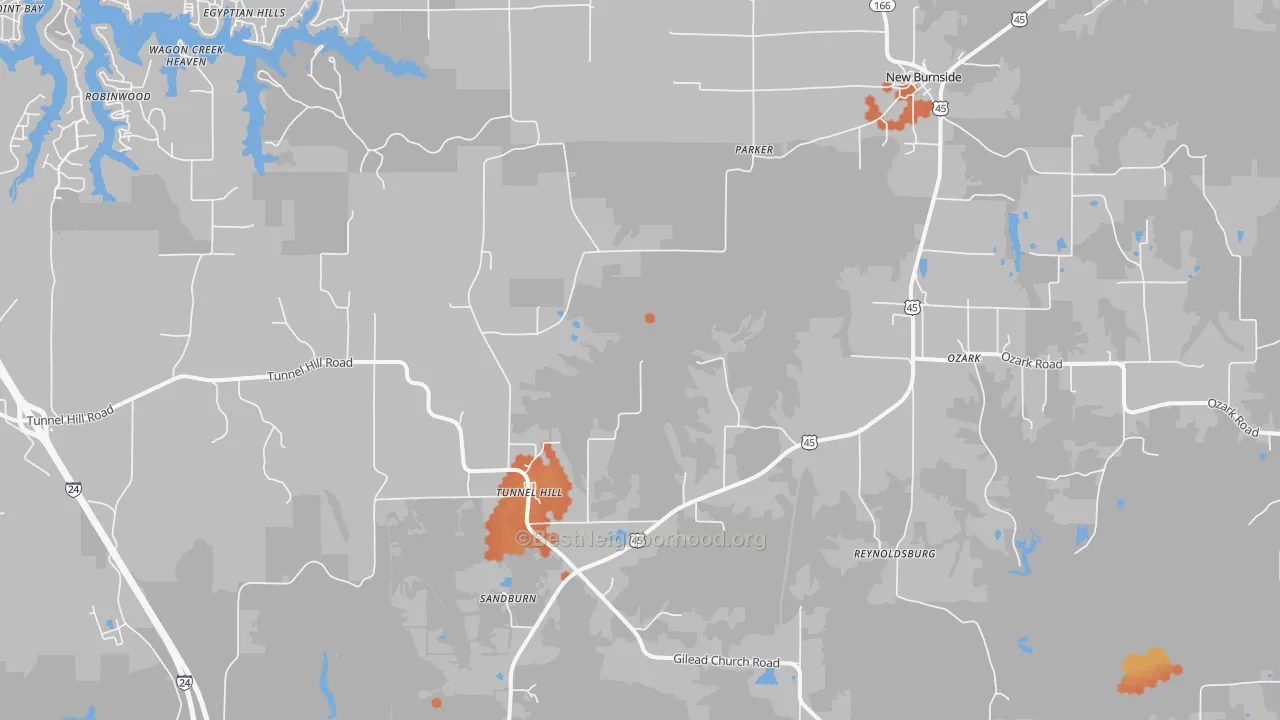 Bike Grade map of 62972, IL