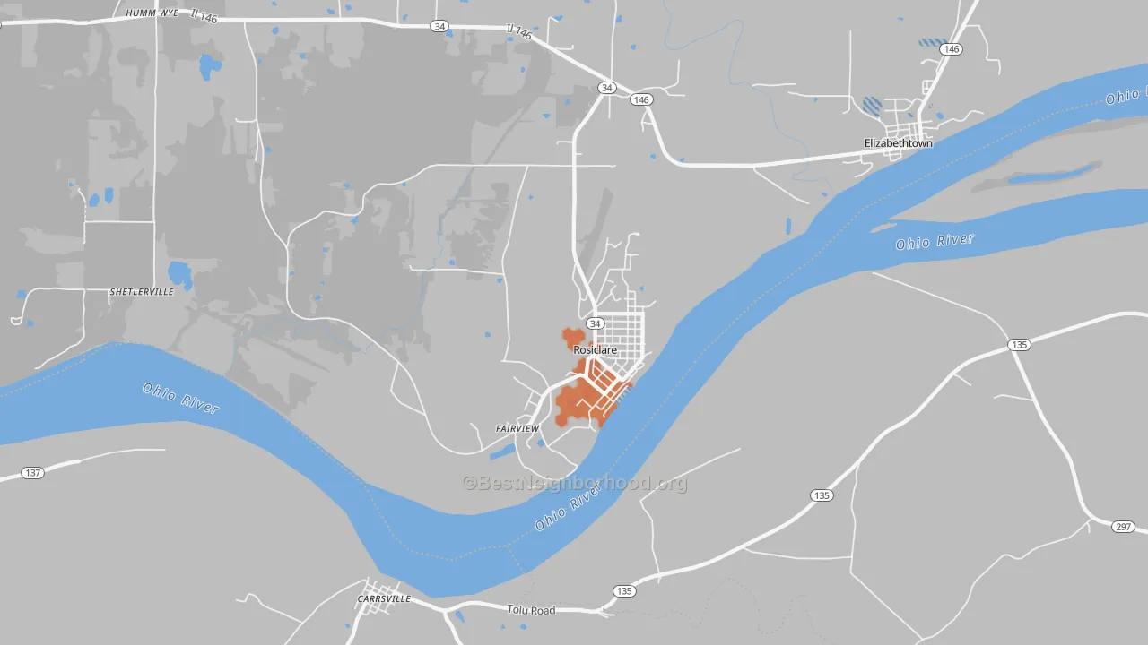 Bike Grade map of 62982, IL