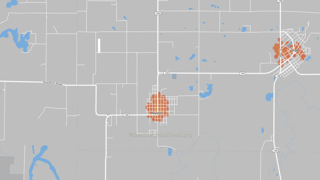 Bike Grade map of 62983, IL