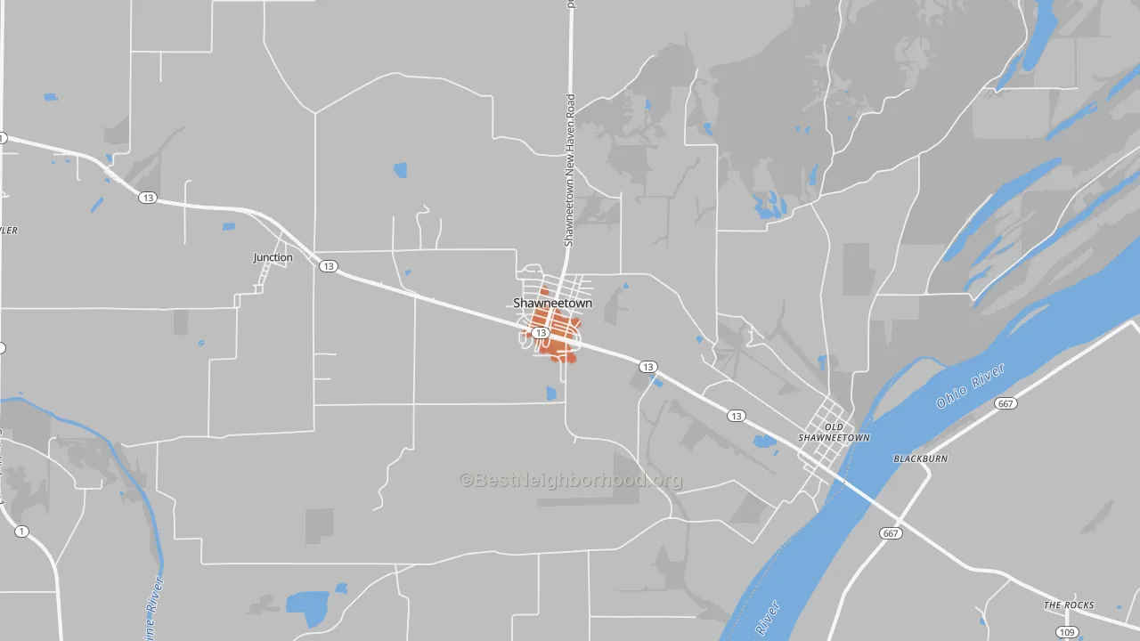 Bike Grade map of 62984, IL