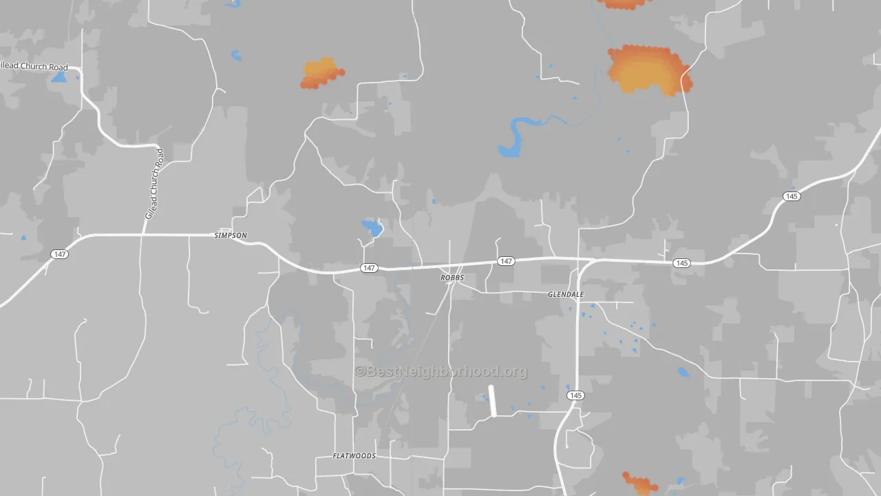 Bike Grade map of 62985, IL
