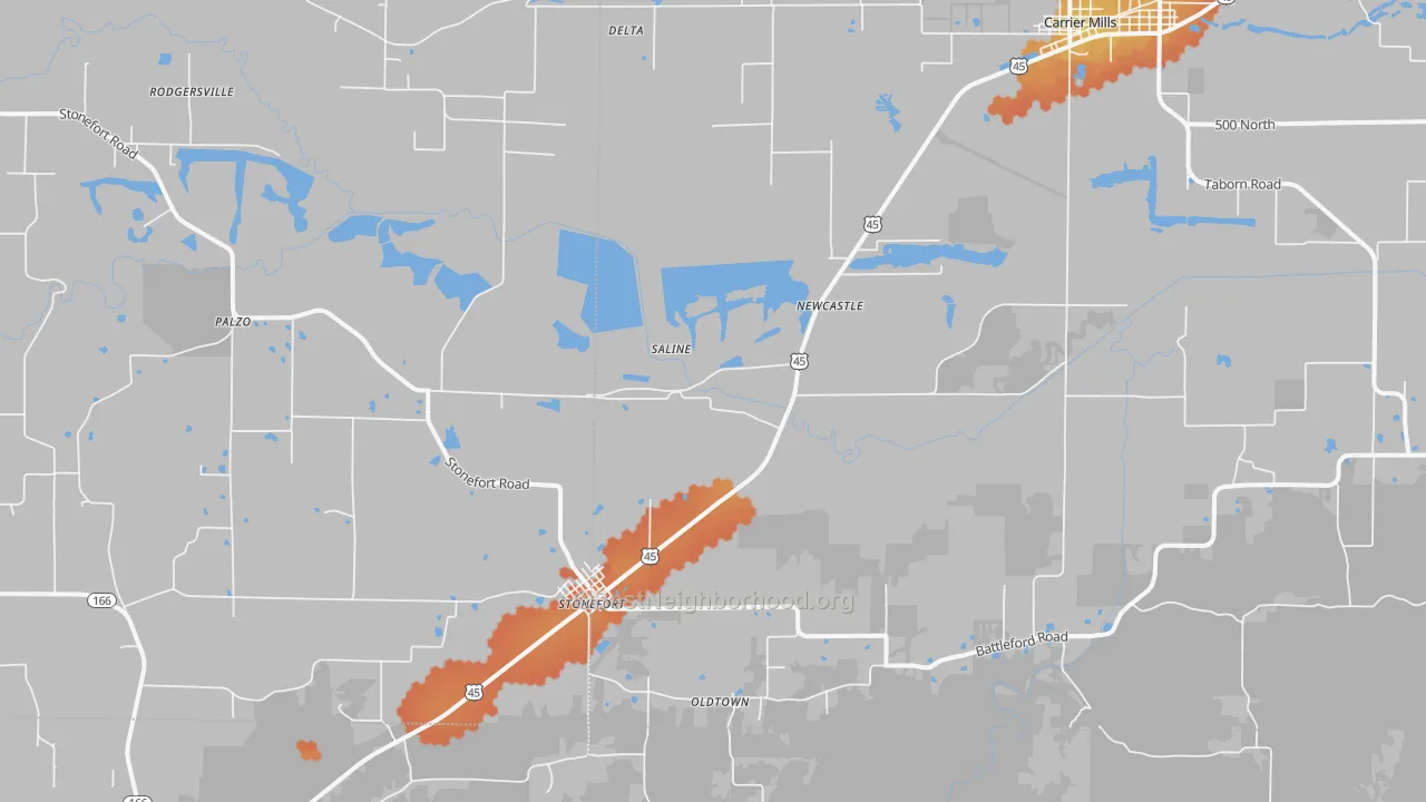 Bike Grade map of 62987, IL
