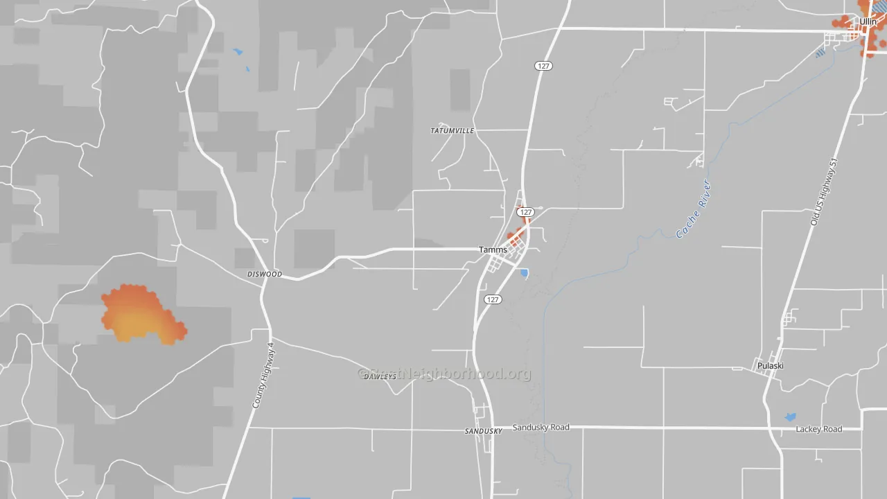 Bike Grade map of 62988, IL