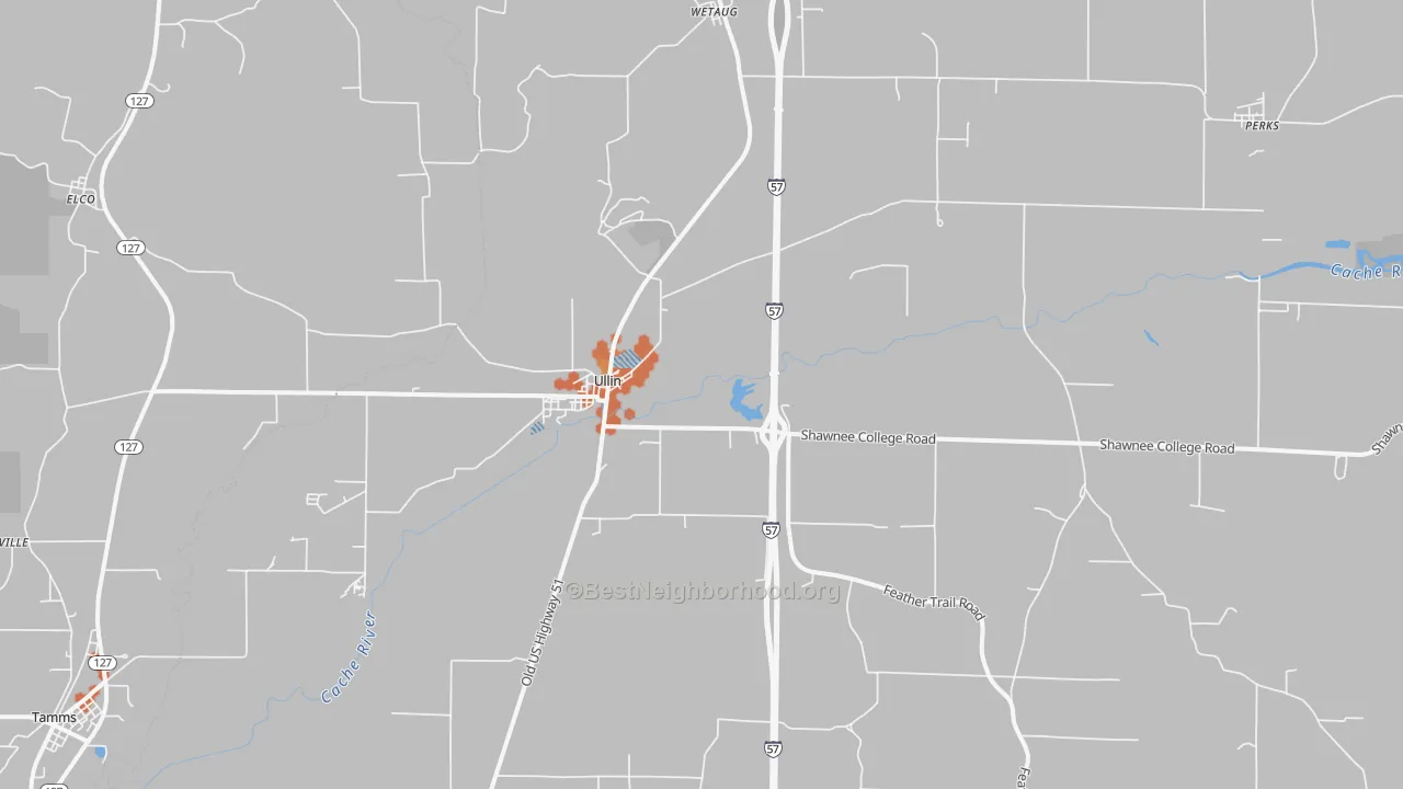 Bike Grade map of 62992, IL