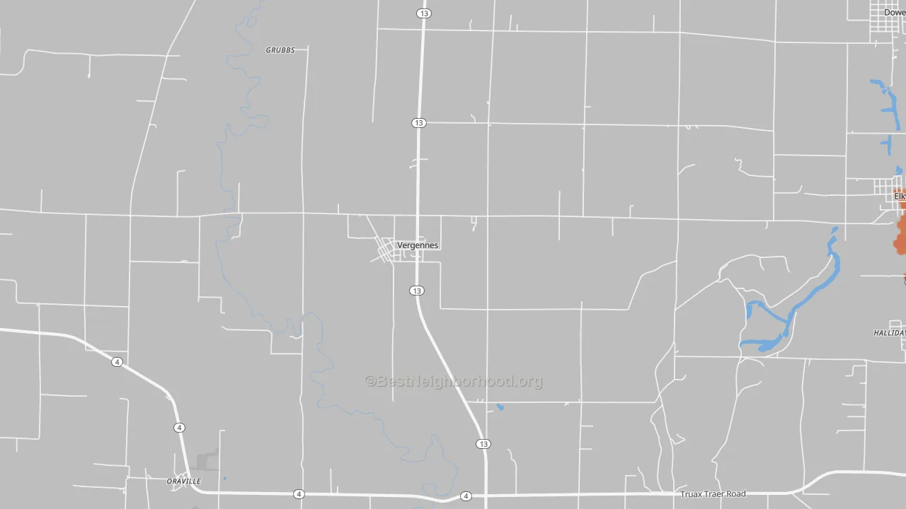 Bike Grade map of 62994, IL