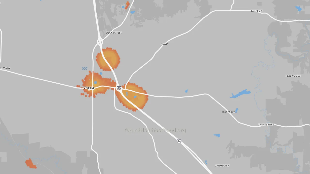 Bike Grade map of 62995, IL