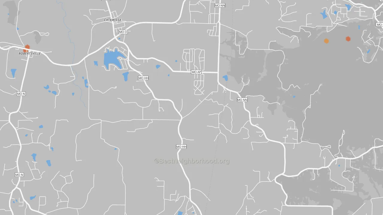 Bike Grade map of 63015, MO