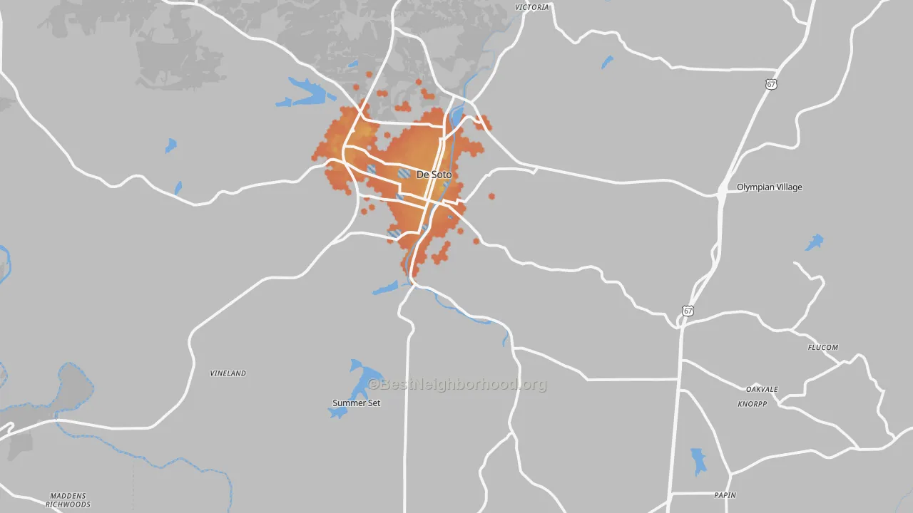 Bike Grade map of 63020, MO