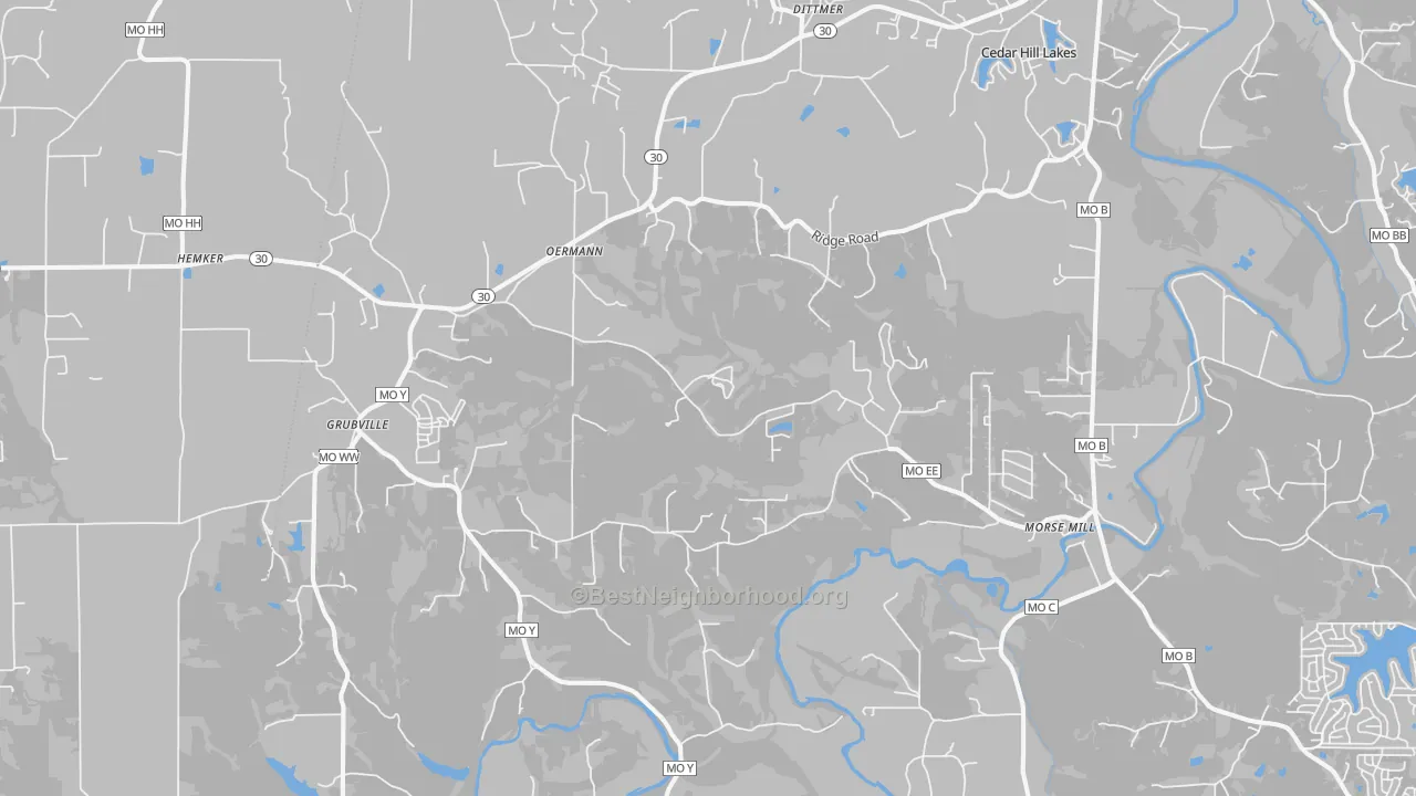Bike Grade map of 63023, MO