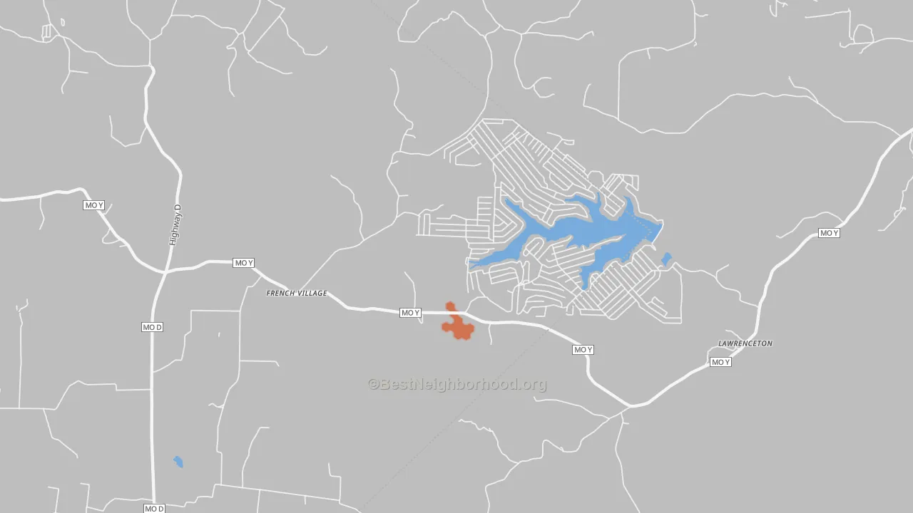 Bike Grade map of 63036, MO