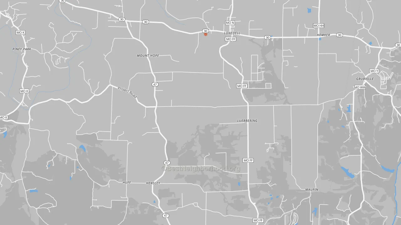 Bike Grade map of 63060, MO