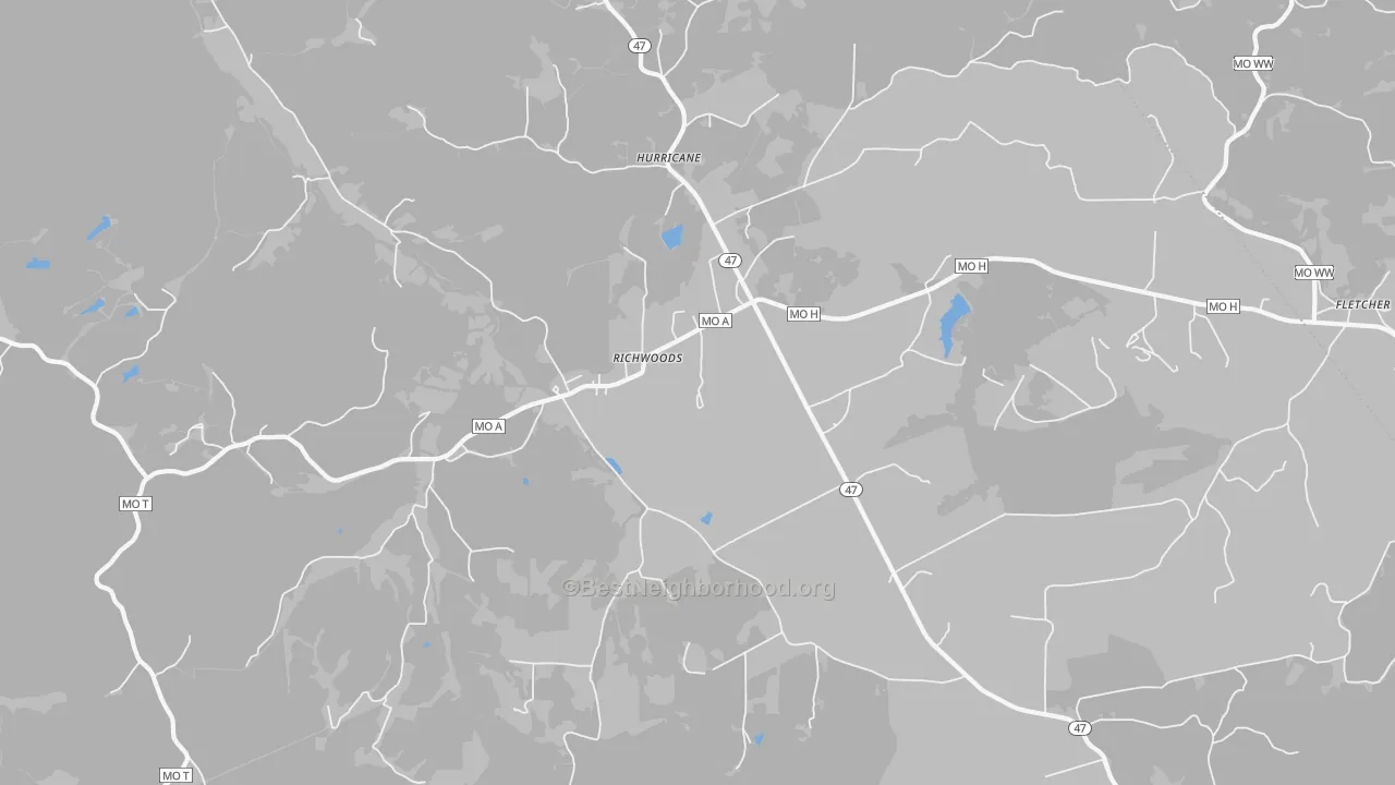 Bike Grade map of 63071, MO