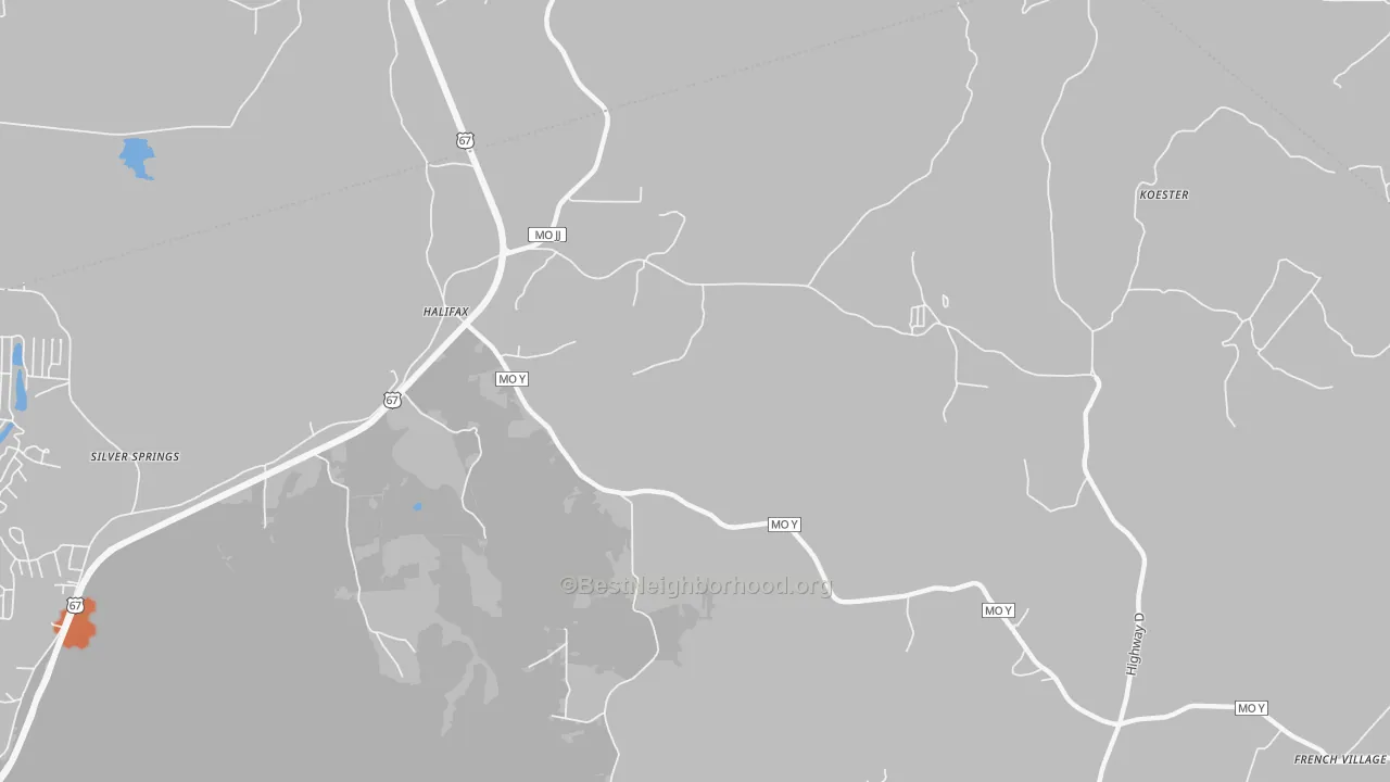 Bike Grade map of 63087, MO