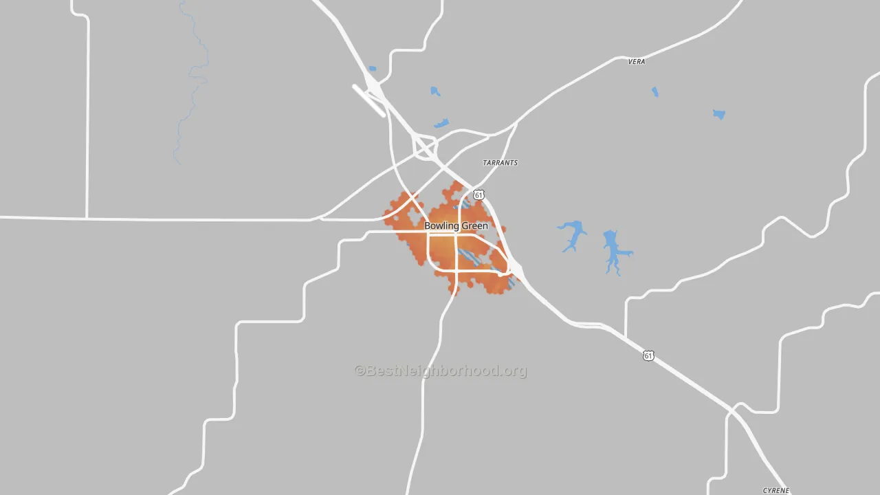 Bike Grade map of 63334, MO