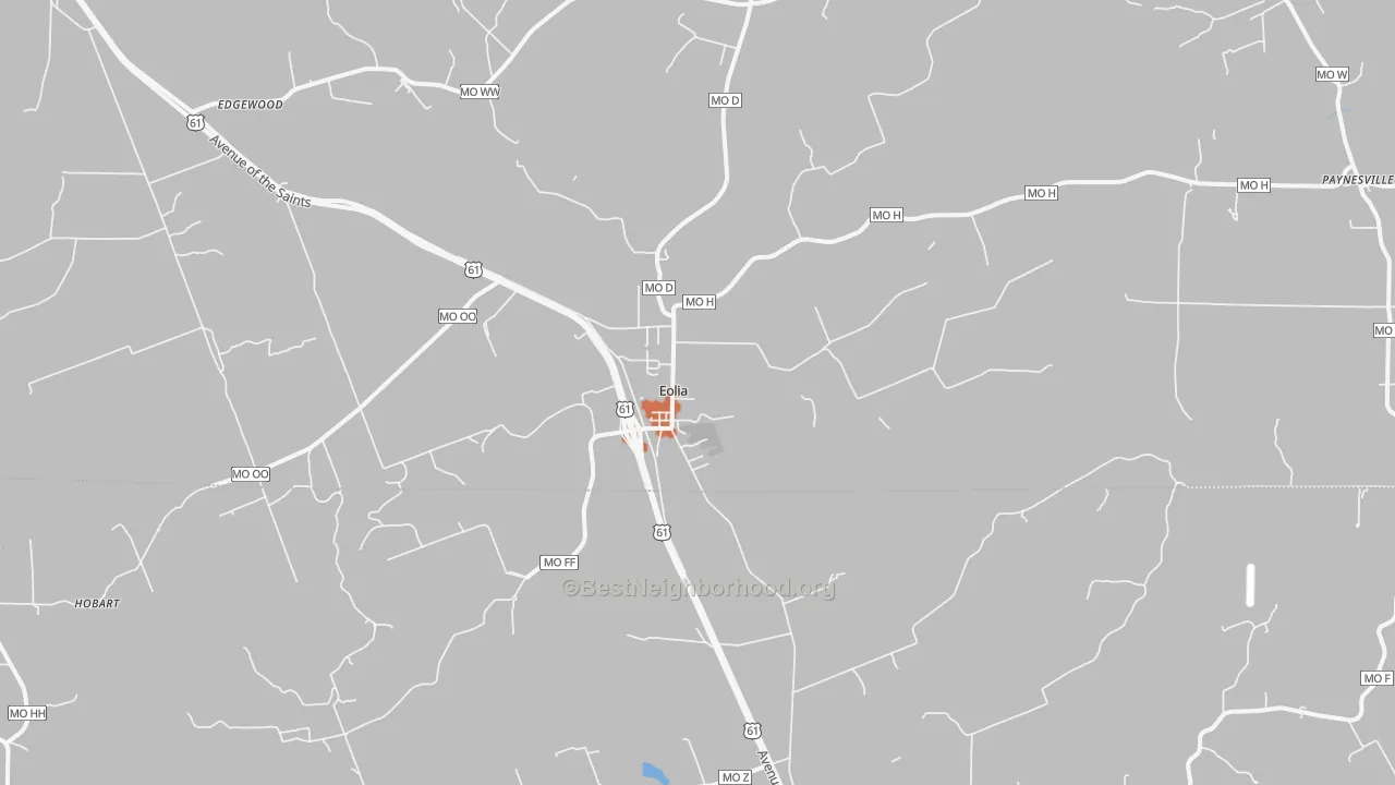 Bike Grade map of 63344, MO