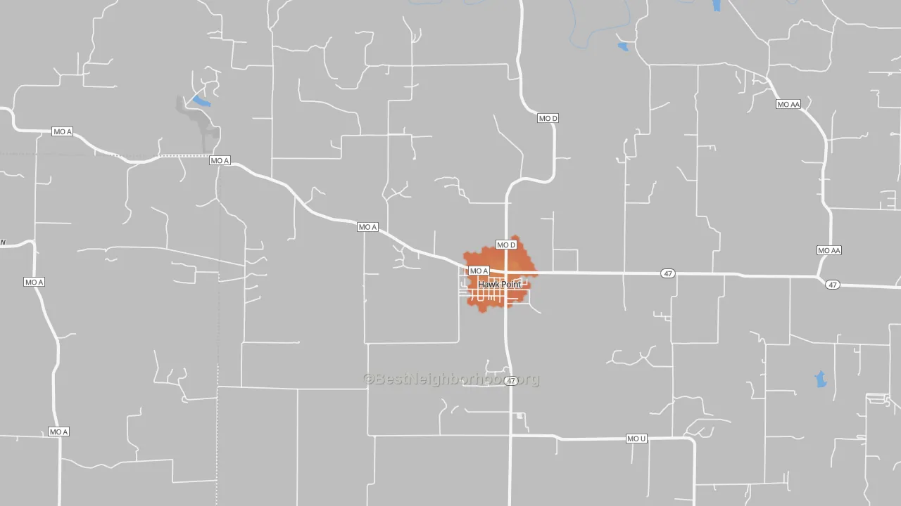 Bike Grade map of 63349, MO