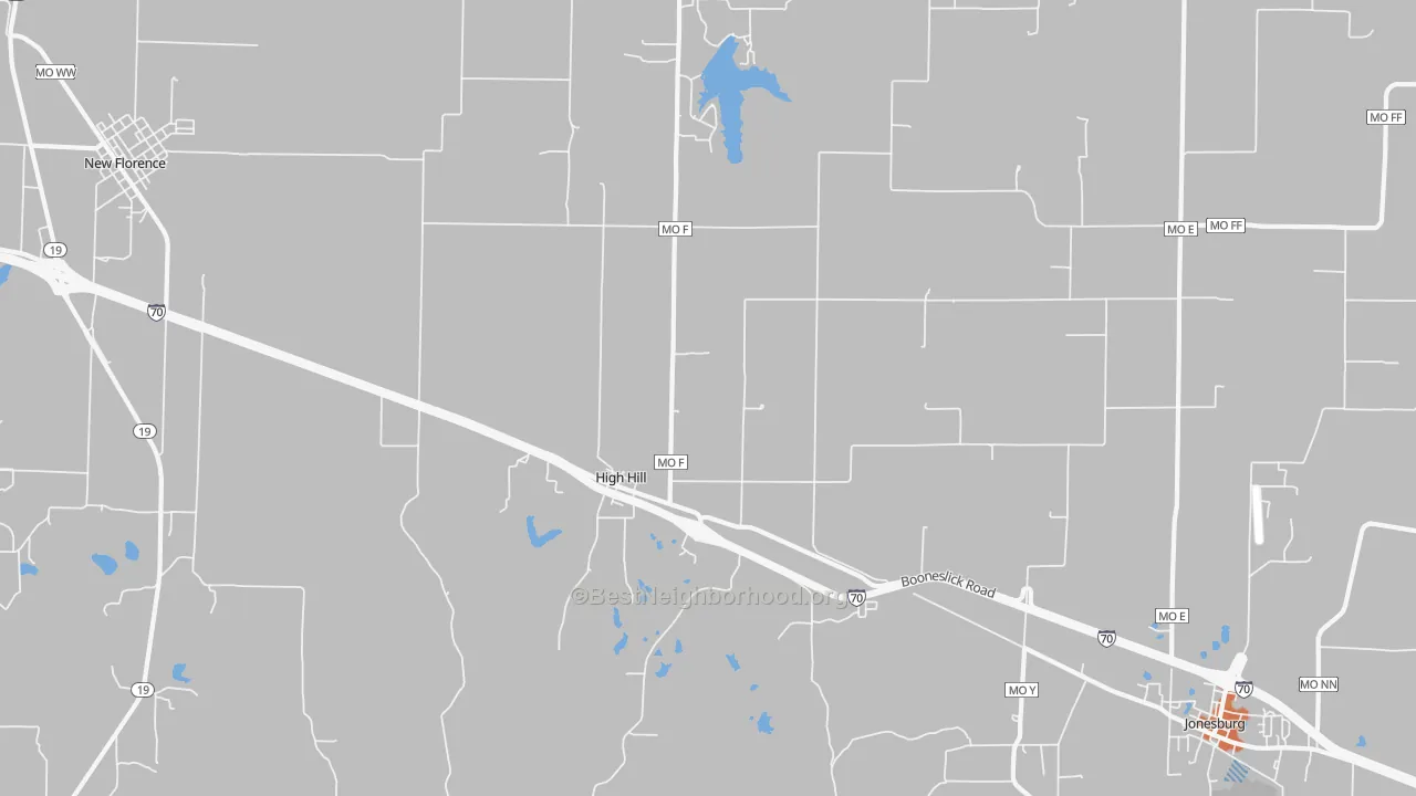 Bike Grade map of 63350, MO