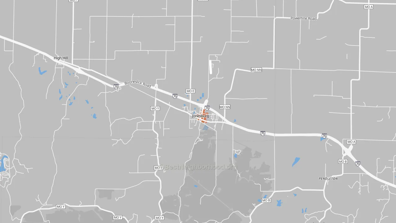Bike Grade map of 63351, MO