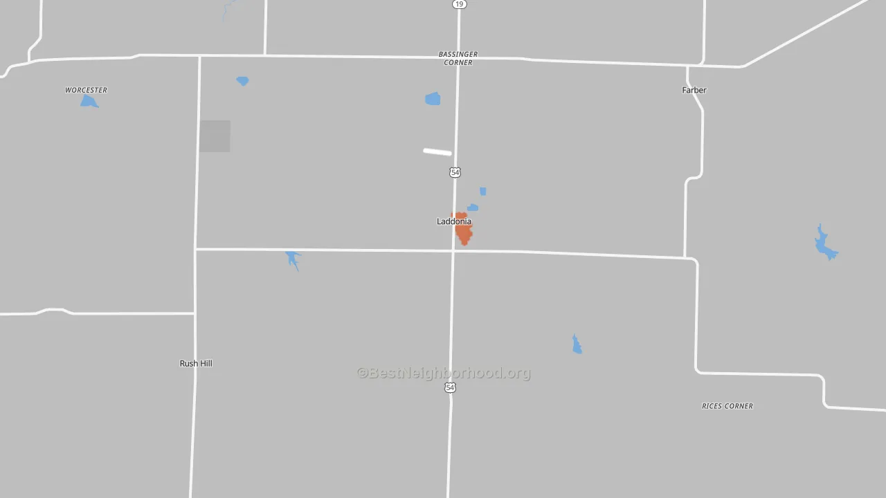 Bike Grade map of 63352, MO