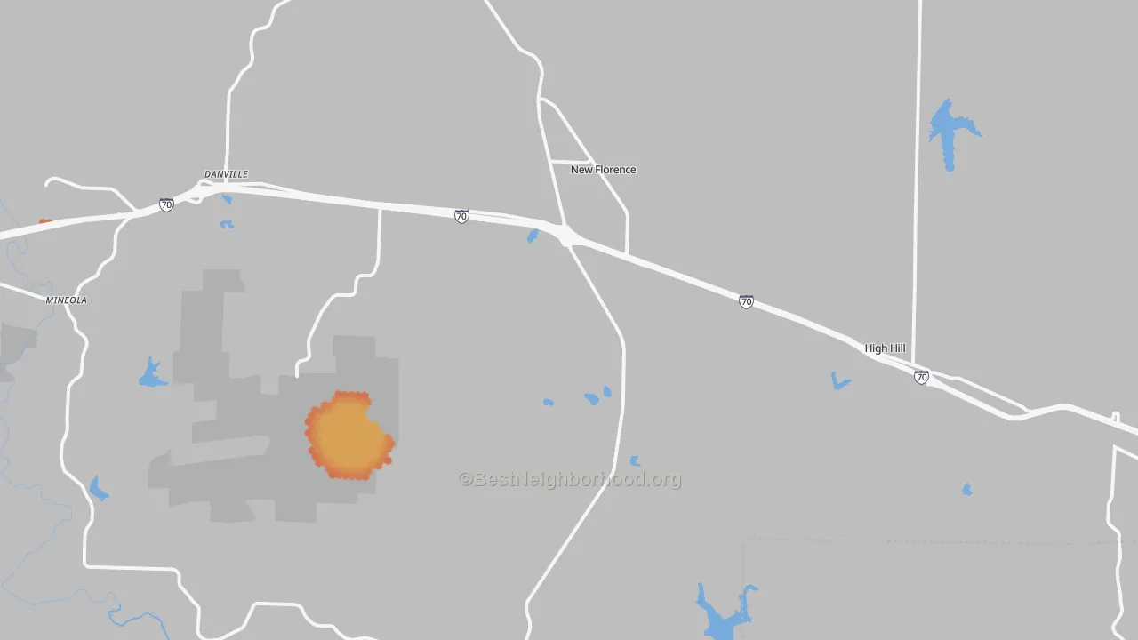 Bike Grade map of 63363, MO
