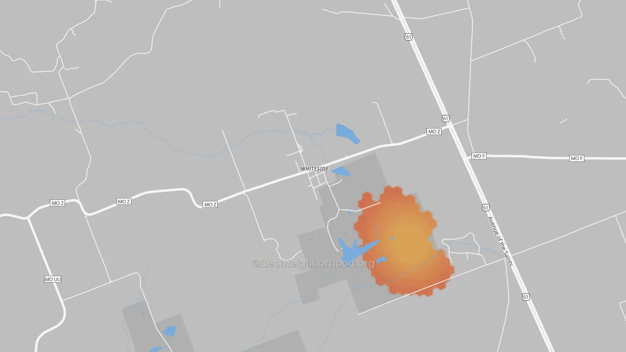 Bike Grade map of 63387, MO