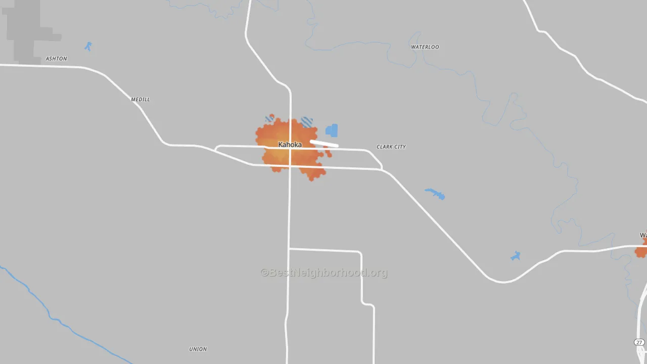 Bike Grade map of 63445, MO