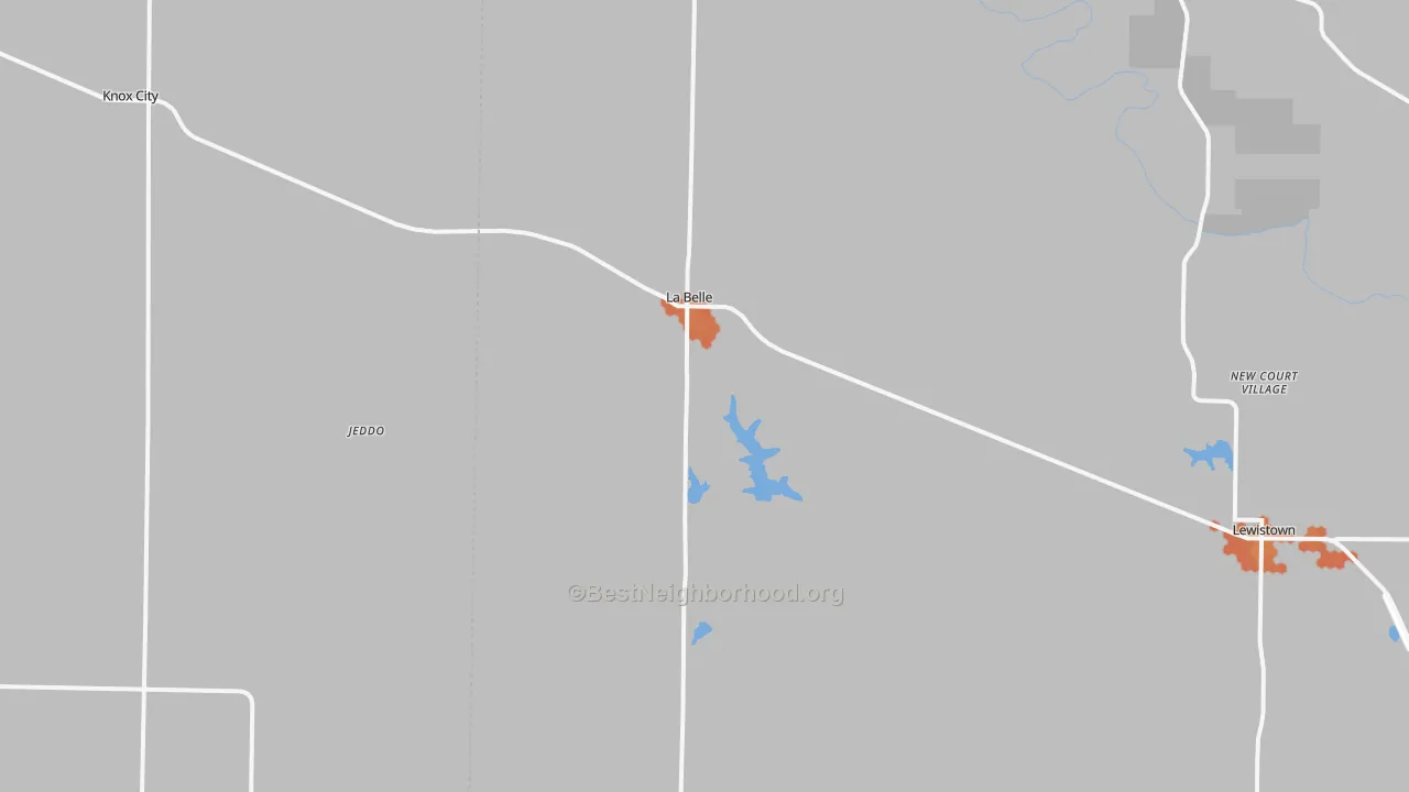 Bike Grade map of 63447, MO