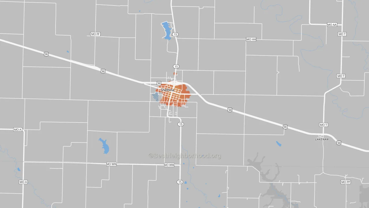 Bike Grade map of 63468, MO