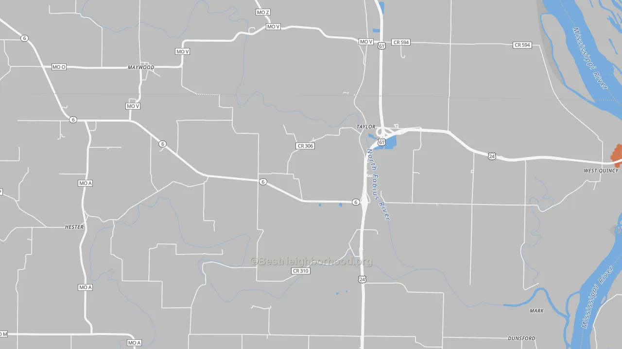 Bike Grade map of 63471, MO
