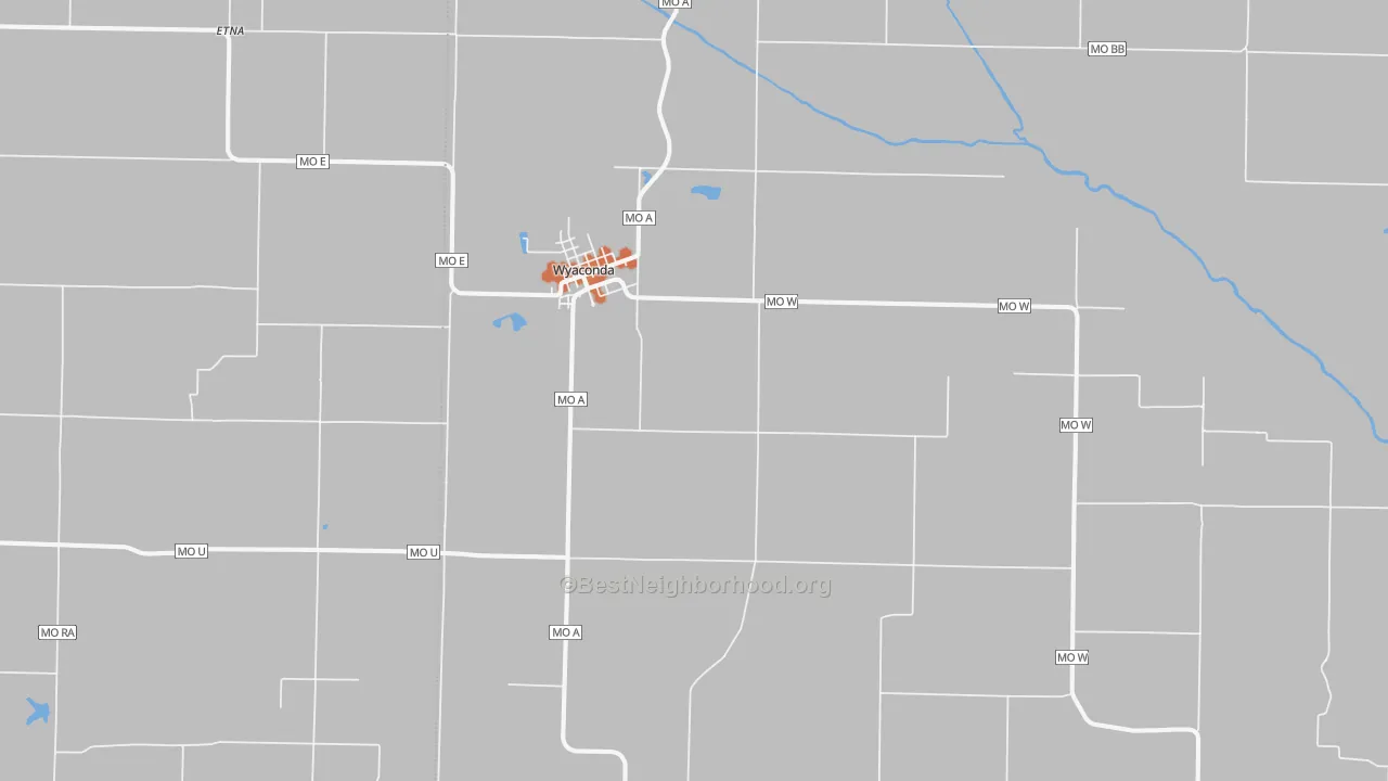 Bike Grade map of 63474, MO